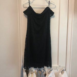 Black Lilly Pulitzer off the shoulder lace dress